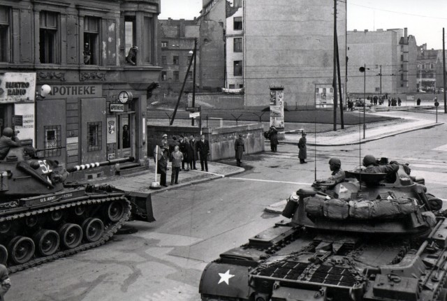 Tensions ran high at Checkpoint Charlie in 1961 as Easterners fled to West, Berlin Wall went up