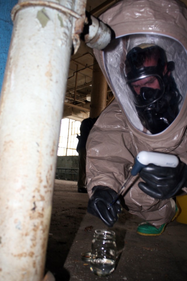 Army National Guard CST Soldiers Detecting Biohazard
