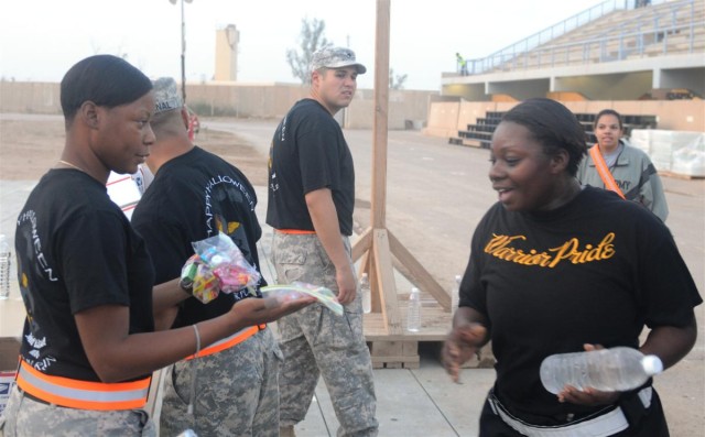 Troops trek 5K for treats
