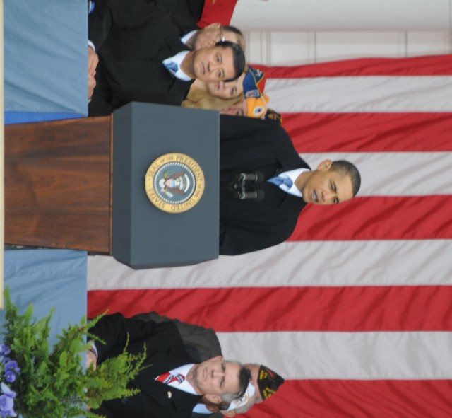 President delivering Veterans Day address