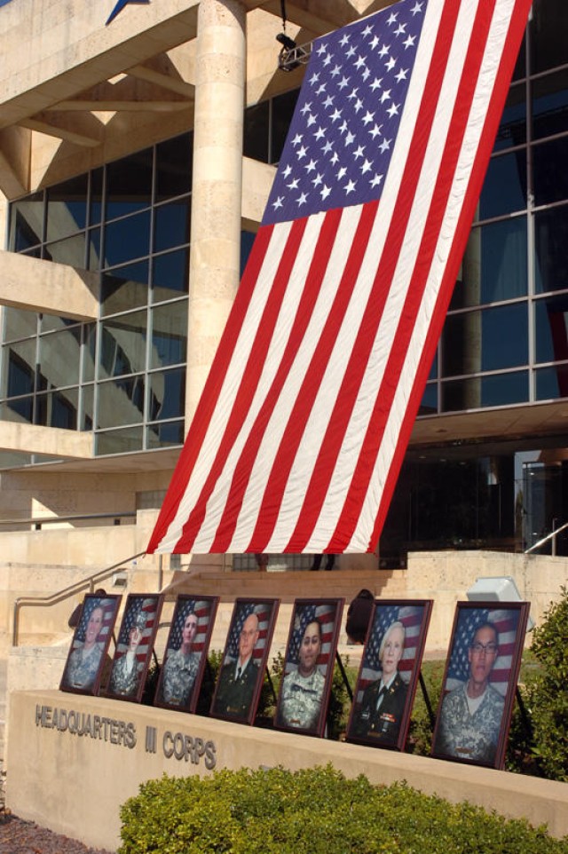 Fort Hood says goodbye to its fallen heroes Sgt. Amy Krueger, 467th Combat Stress Control Detachment, Pvt. 1st Class Aaron Nemelka, 20th Engineer Brigade, 36th Engineer Brigade, Pvt. 1st Class Michael Pearson, 20th Engineer Brigade, 36th Engineer Bri...