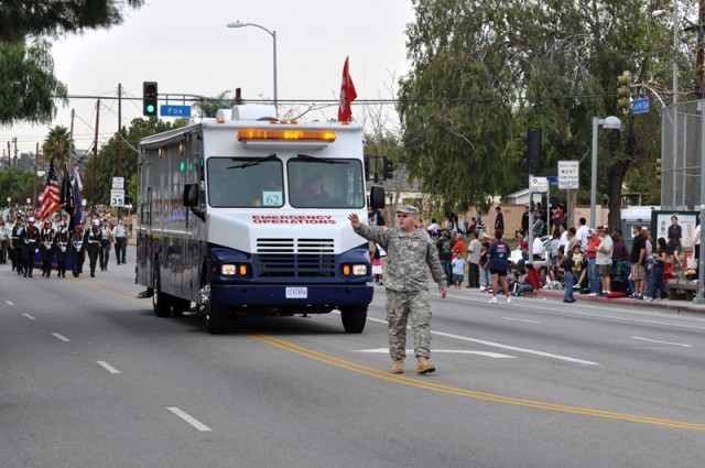 RRV rolls along parade route