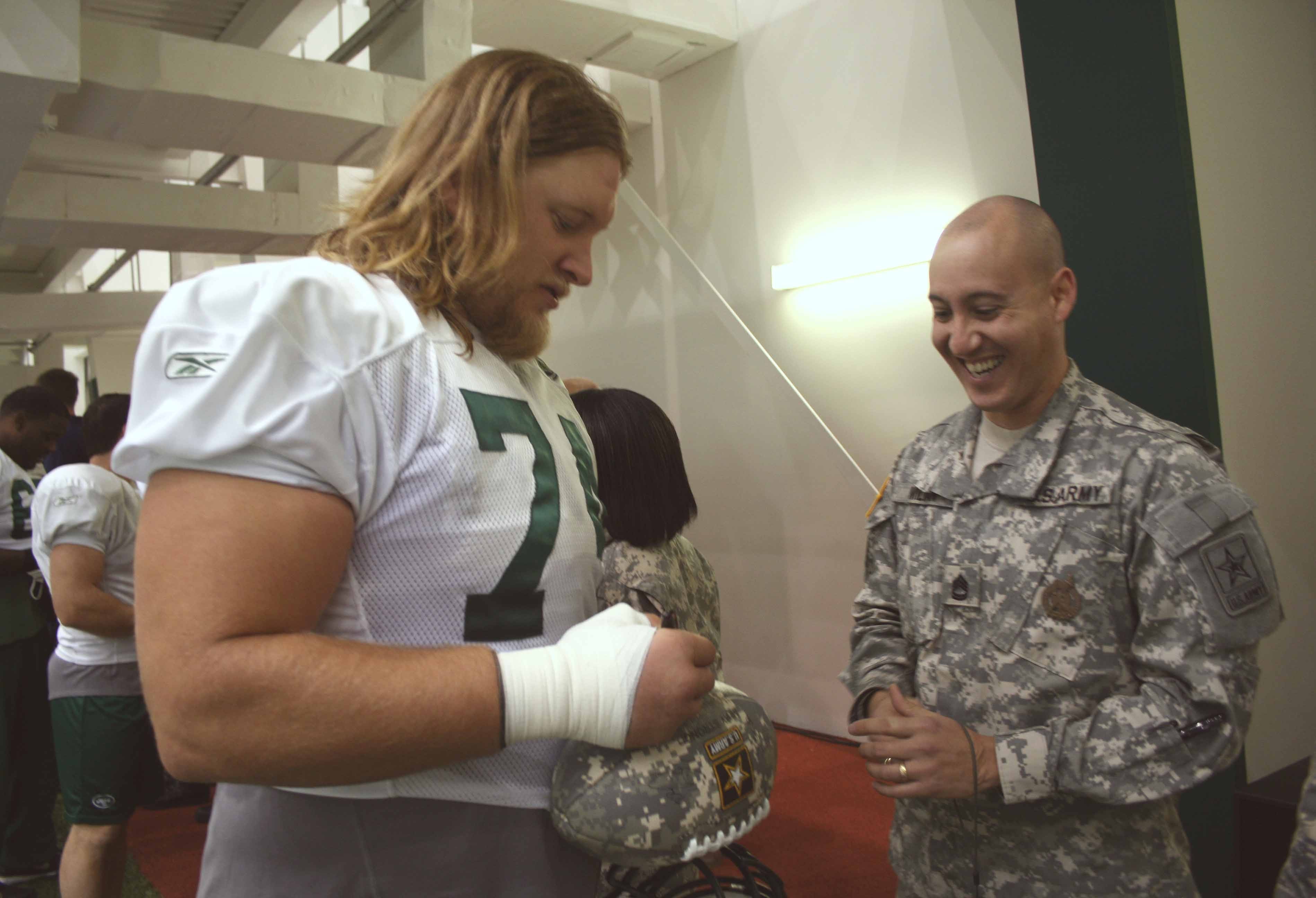 New York Jets - Camouflage practice jerseys this week for