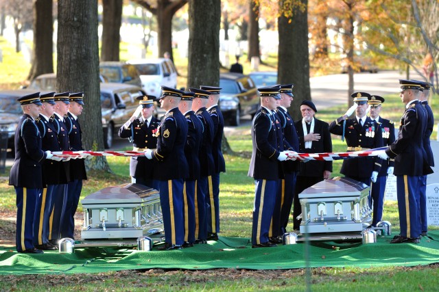 Burial of WWII aviators