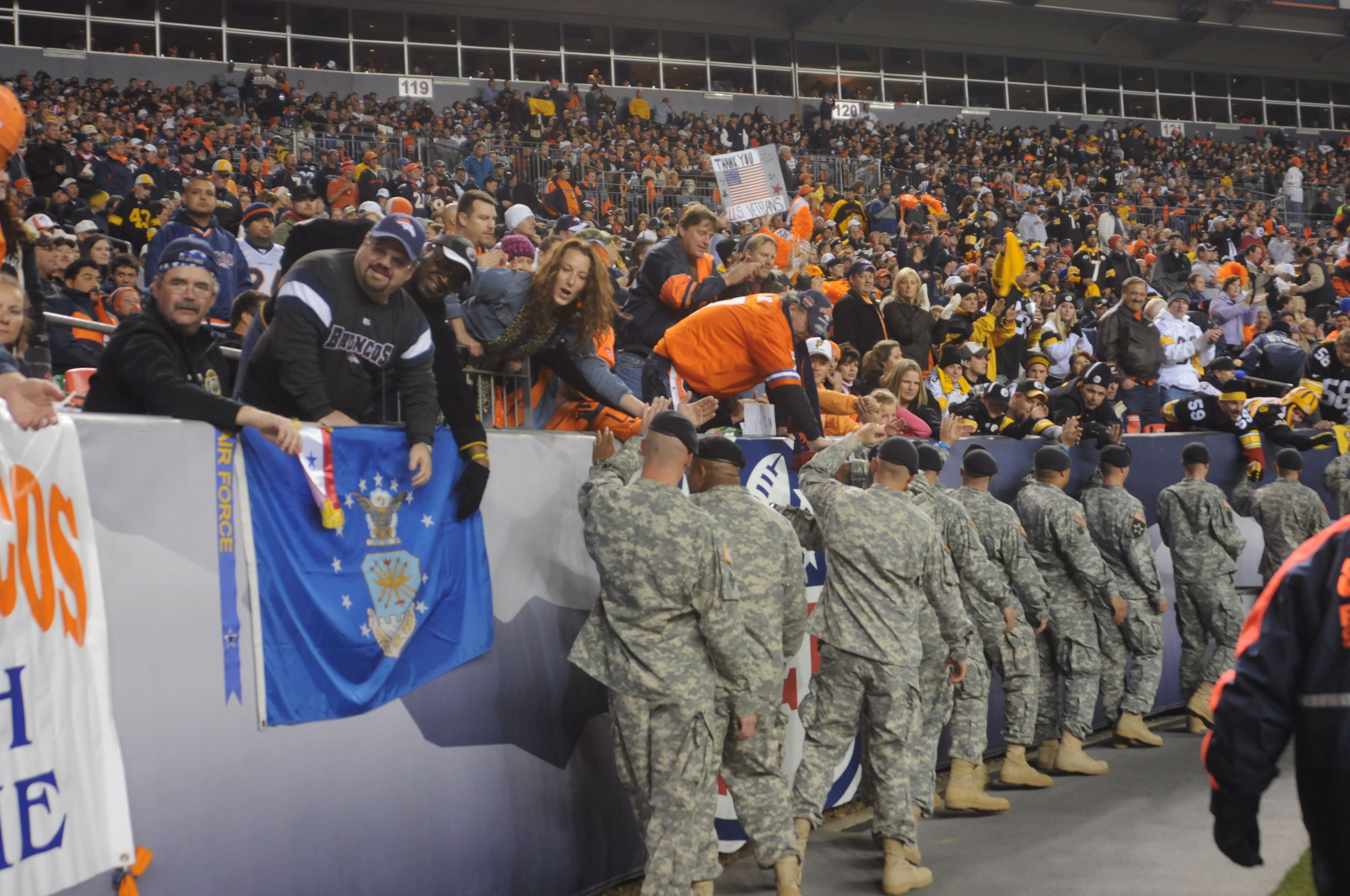 Broncos host 'Salute to Service' game, Article