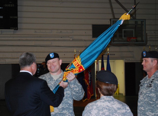 Accepting the guidon