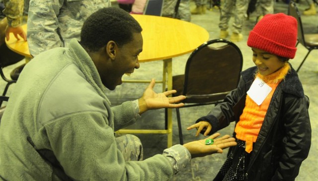 Iraqi children learn about personal hygiene at JBB