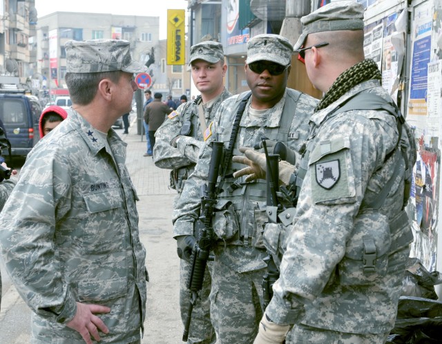 Kansas National Guard Commander Visits Troops in Kosovo