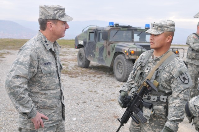 Kansas National Guard Commander Visits Troops in Kosovo