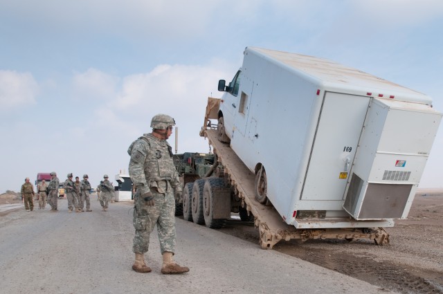 Cargo-scanning van off-loaded