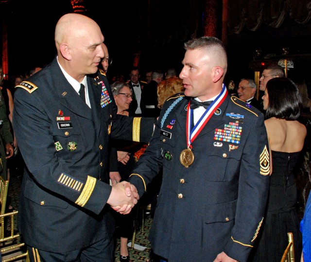 New York Army National Guardsman Honored by USO