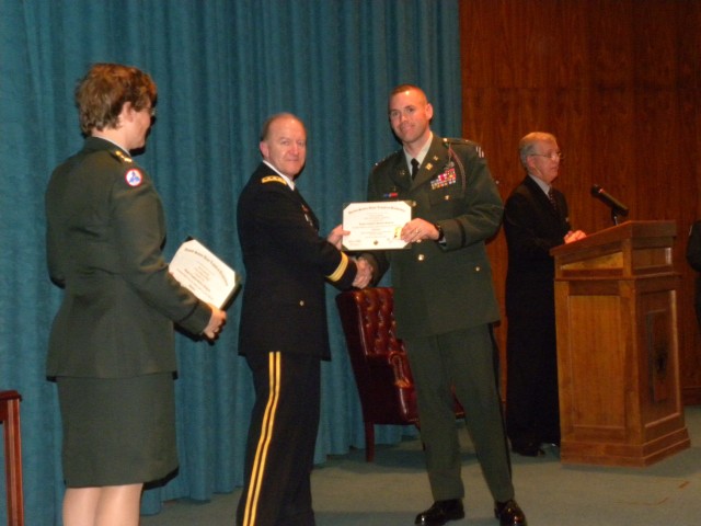Distinguished Military Graduate receives diploma