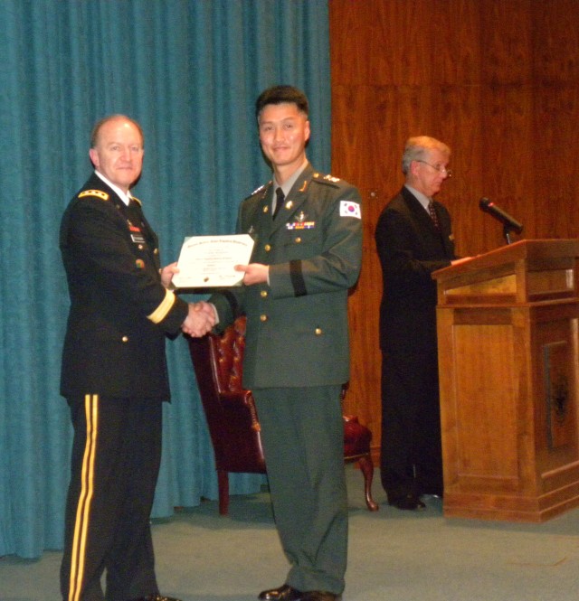 Republic of Korea officer receives diploma