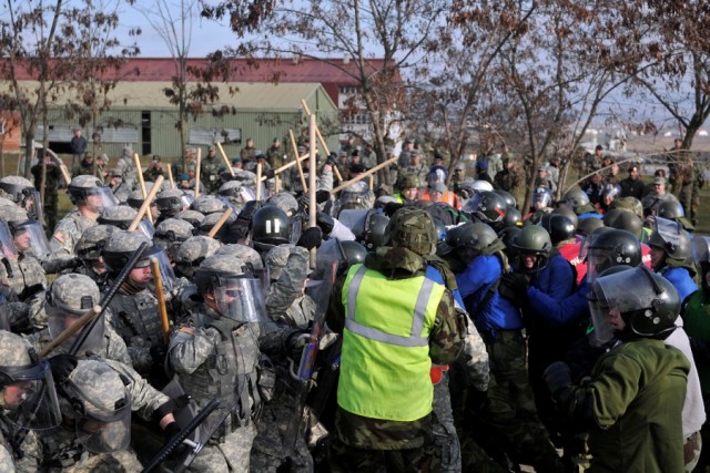 KFOR Soldiers combine forces to master art of quelling hostility