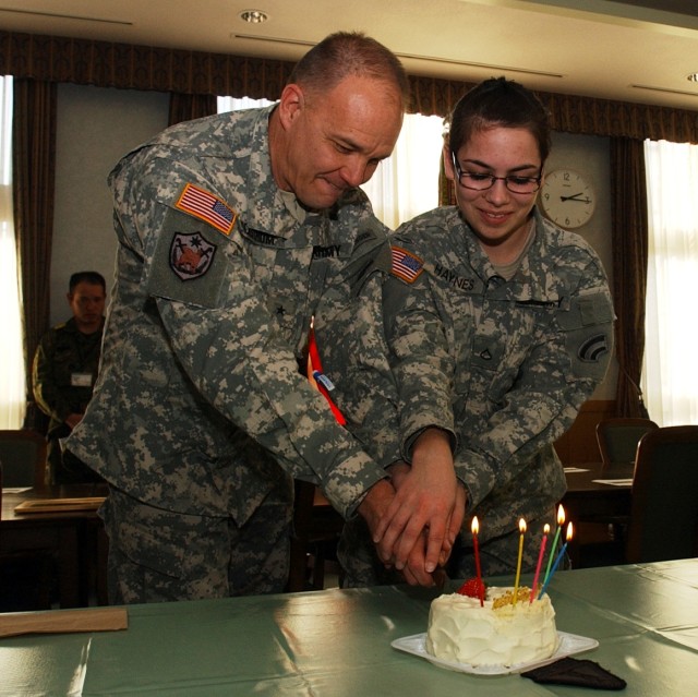 New York Army National Guard Soldiers in Japan Celebrate Guard Birthday