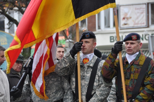 Belgian joins U.S. color guard