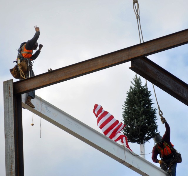 FORSCOM building receives final structural beam