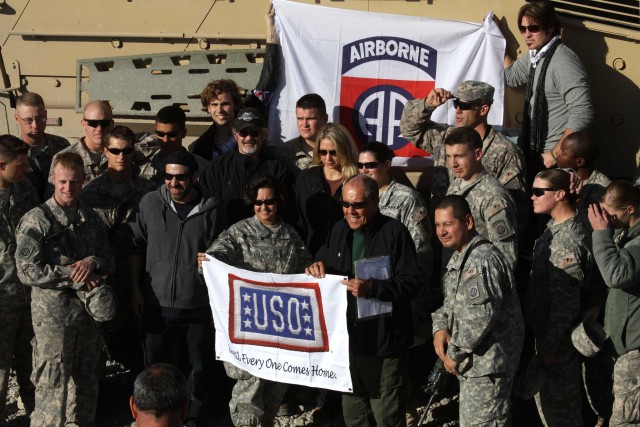 USO visits 82nd Paratroopers in Afghanistan
