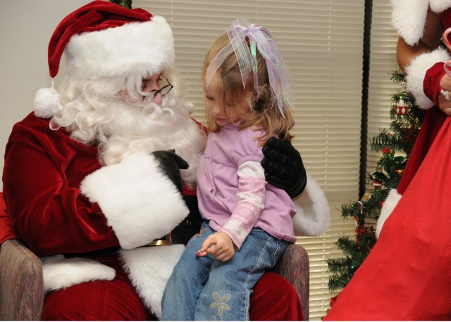 Santa visits Fort Bragg children
