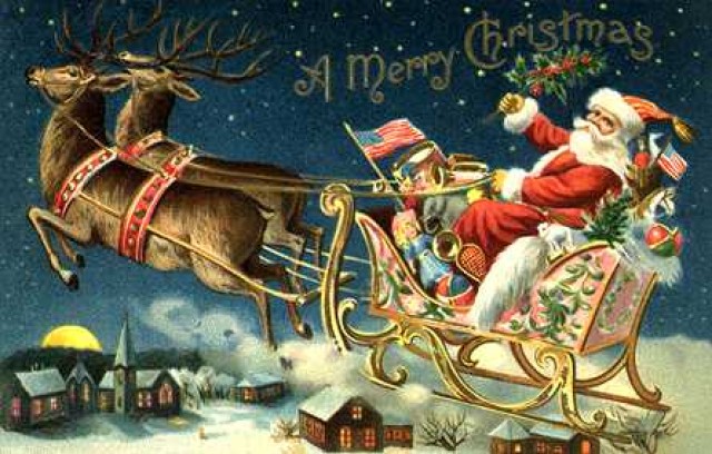 Santa Starts his Trip