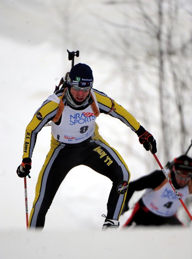 Sgt. Downs in lead uphill