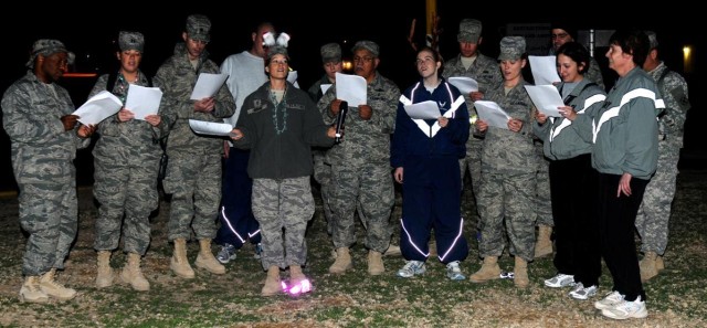 Combat Carolers bring holiday cheer to JBB