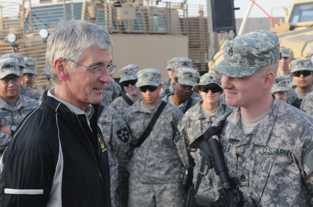 Army Secretary at FOB Warhorse