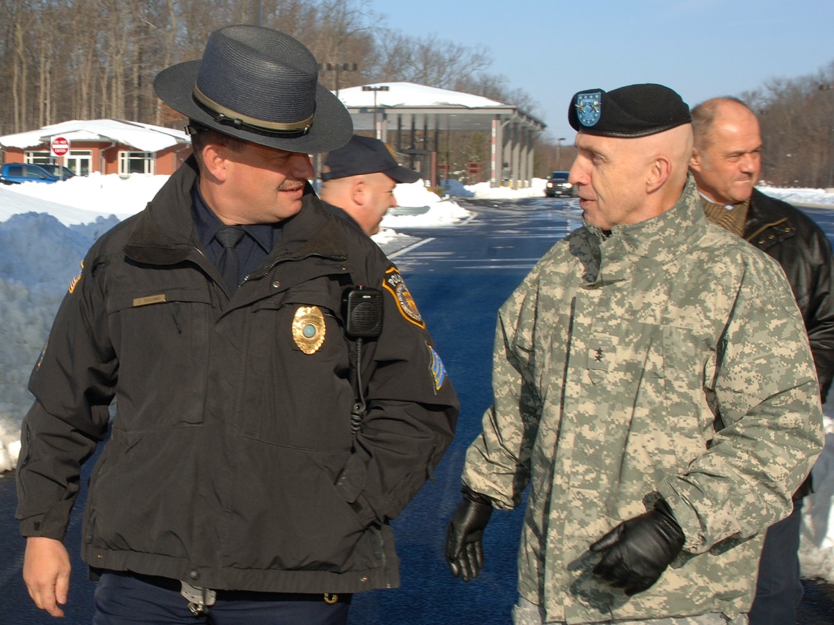 Aberdeen Proving Ground commander tours improved gate Article The
