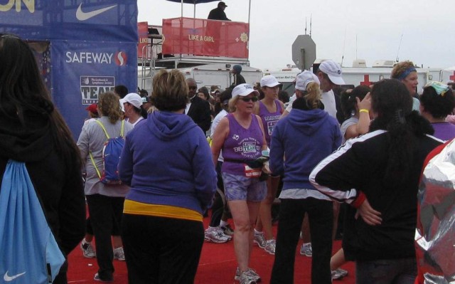 At the finish line