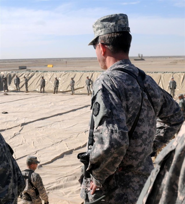 Provider commanding general checks progress on fuel farms