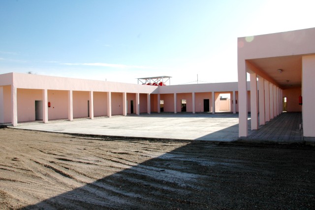 Al-Mazraa school courtyard