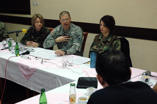 Kosovo commander meets with local media to share information over coffee