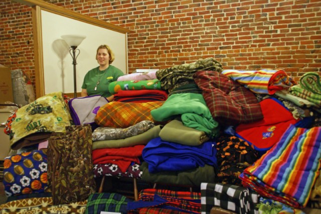 Army spouse, local community make blankets just in time for Christmas