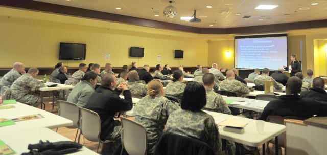 Soldiers learn how to protect themselves from scams