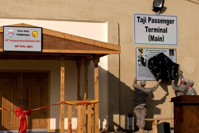 Camp Taji unveils new rotary passenger terminal