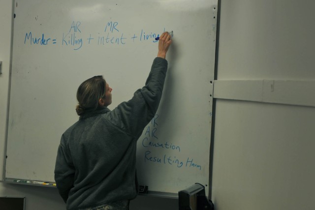 Capt. Elizabeth Ramsey Teaching Class in Kosovo