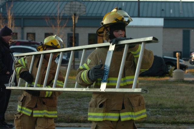 Youngsters learn basics of firefighting from the pros