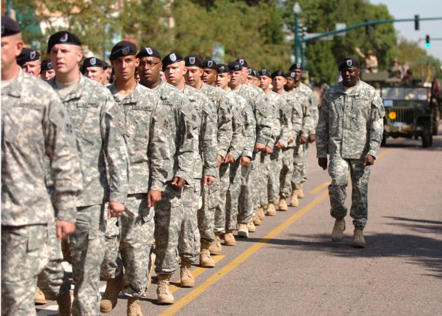 Sgt. Sanford calls cadence.