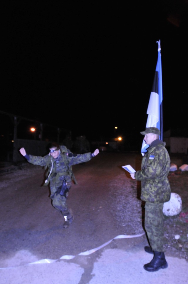 KFOR troops participate in Estonian-sponsored night march