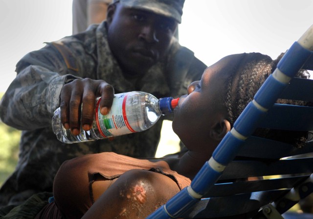 Troops provide medical aid in Haiti