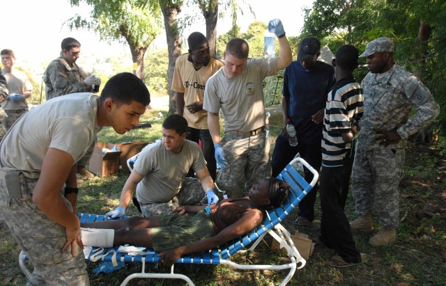 U.S. troops provide medical aid in Haiti