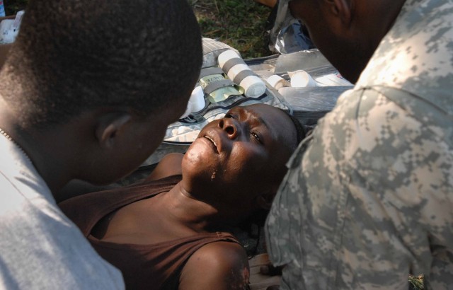 U.S. troops provide medical aid in Haiti