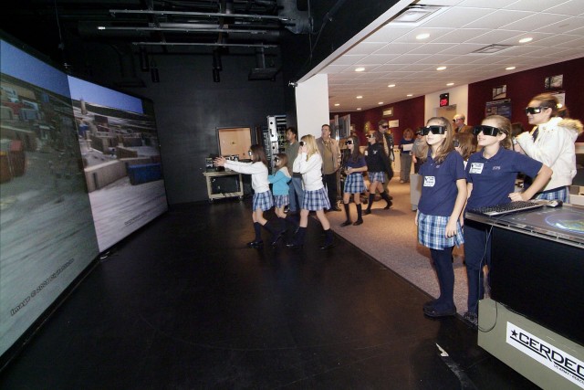 Students in the CAVE