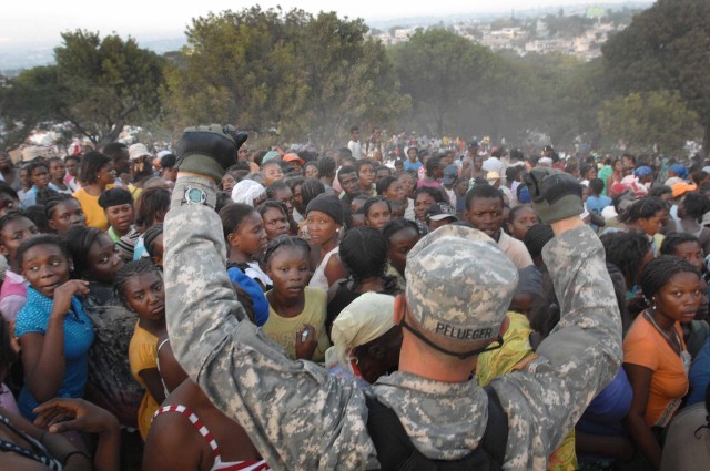 Haitian crowd control