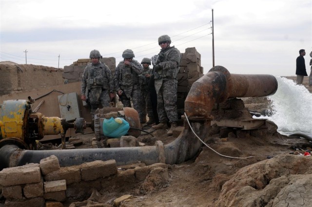 Camp Adder area Soldiers visit local shaykhs, pump houses