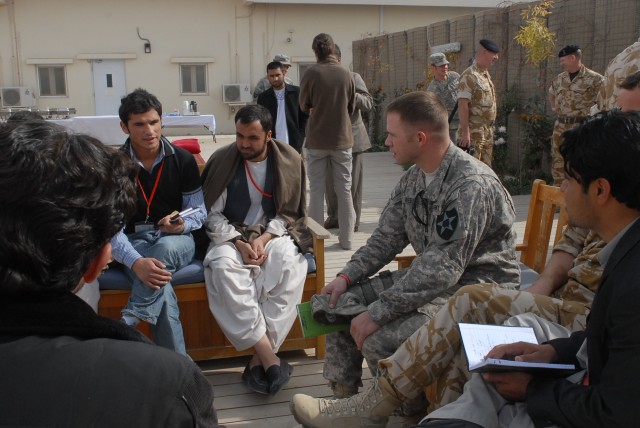 Stryker PAO meets with Afghan media in Lashkar Gah