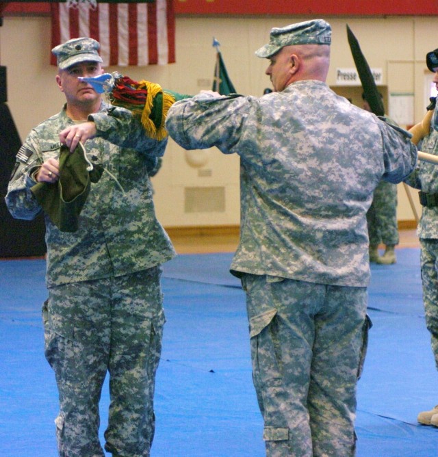 95th MP Bn. holds colors casing ceremony