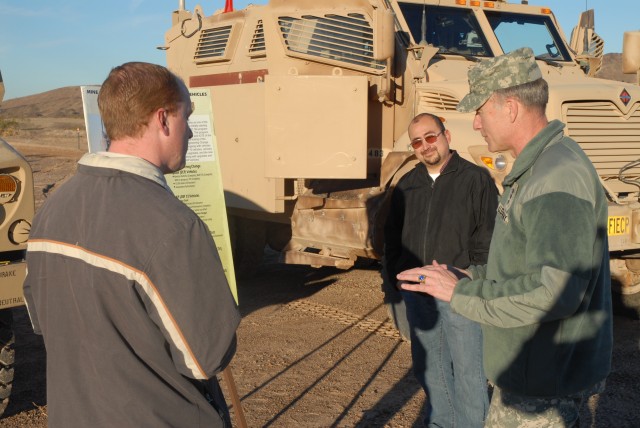 Director of Army Staff views MRAP testing