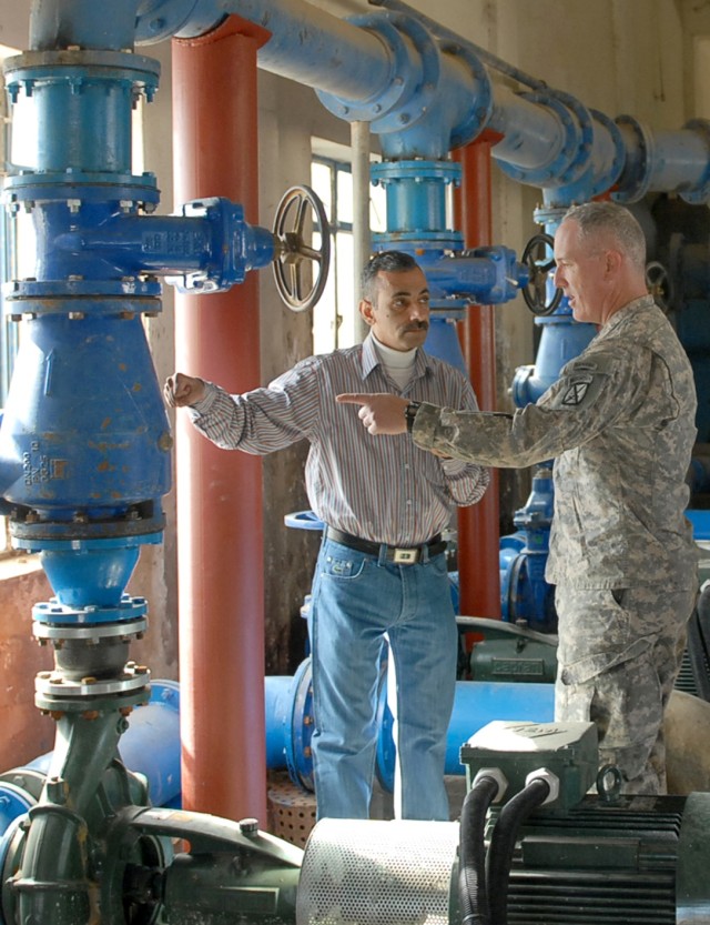 U.S. forces, Iraqi leaders work on water treatment facility to support residents, businesses 