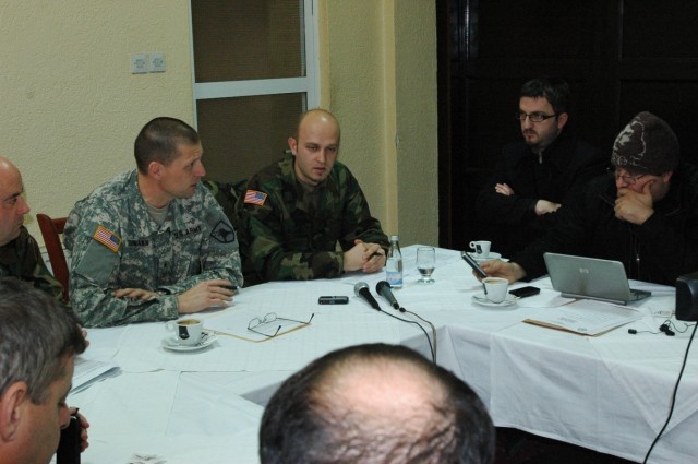 Brig. Gen. Al Dohrmann holds Press Coffees in Kosovo Jan. 26, 2010